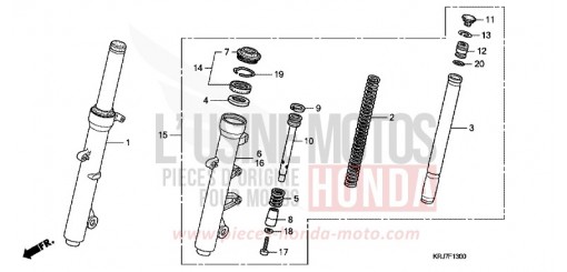 FRONT FORK FES125AB de 2011